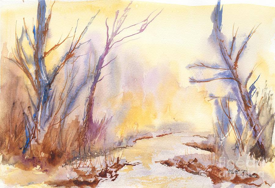 Misty Creek Painting by Walt Brodis
