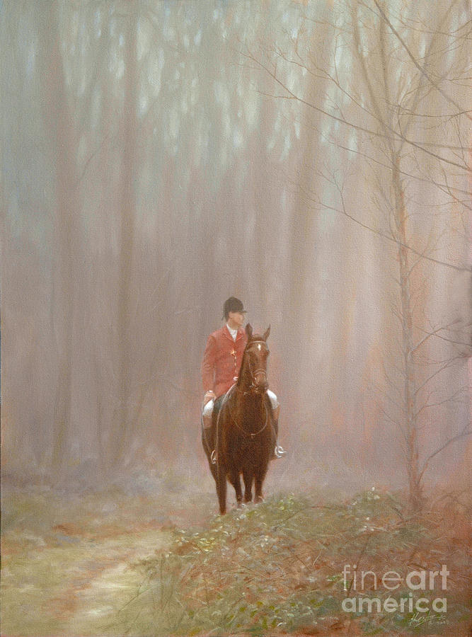 Misty Huntsman Painting by John Silver