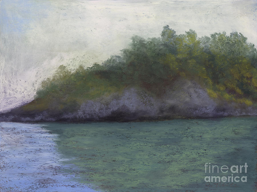 Misty Isle Painting by Ginny Neece