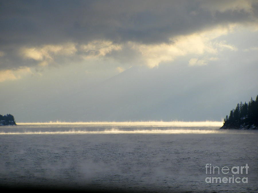 Misty Kootenay Lake Photograph by Leone Lund