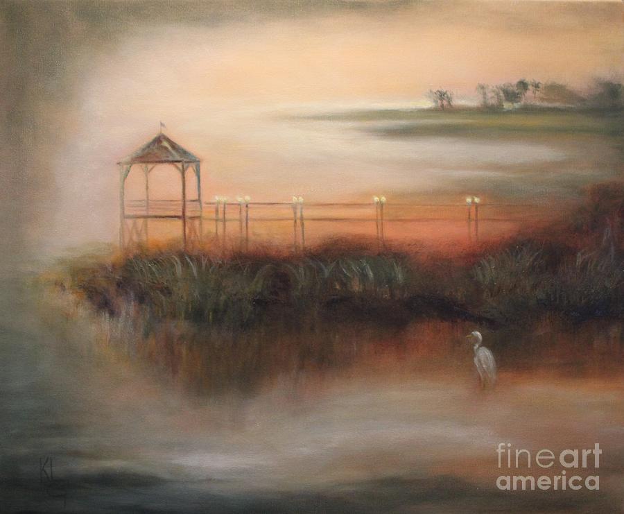 Misty Marsh Painting by Kathy Lynn Goldbach