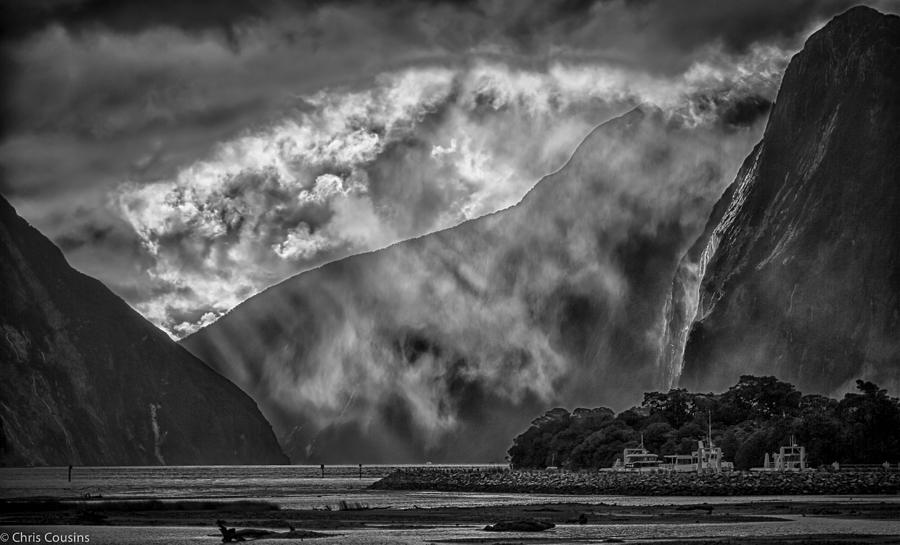 Milford Sound Photograph - Misty Milford by Chris Cousins