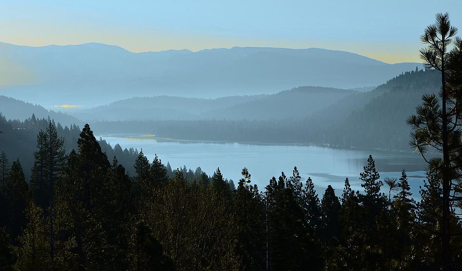 Misty Morning at Donner Lake Photograph by Marilyn MacCrakin