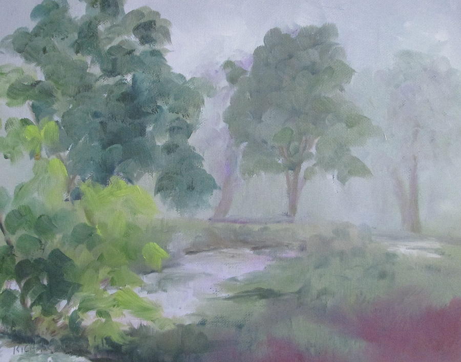 Misty Morning at Hardscrabble Painting by Susan Richardson