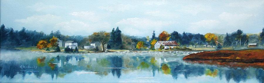 Landscape Painting - Misty Morning by Cathleen Richards-Green Landscape Painting - Misty Morning by Cathleen Richards-Green