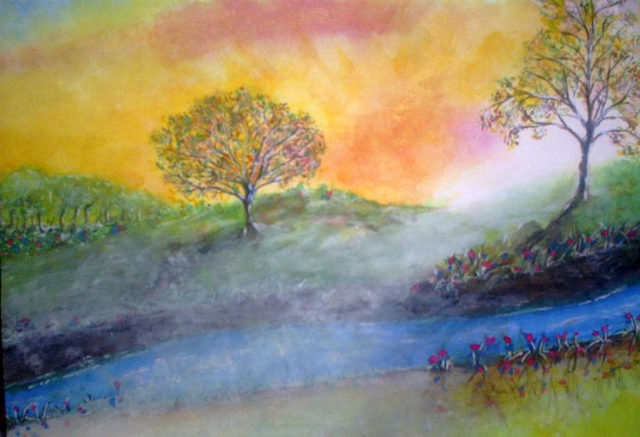 Misty Morning Painting by Douglas Beatenhead