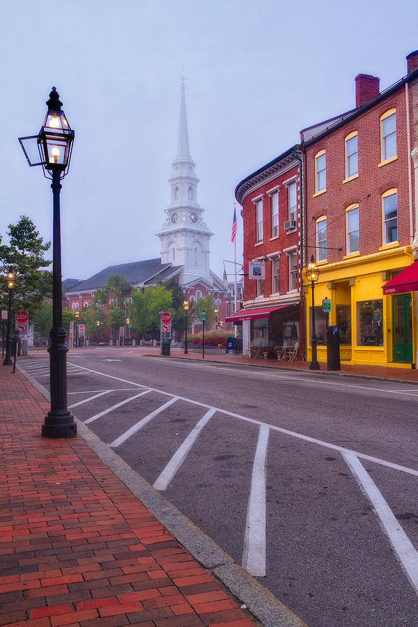 Misty Morning In Market Square Photograph by Jeff Sinon