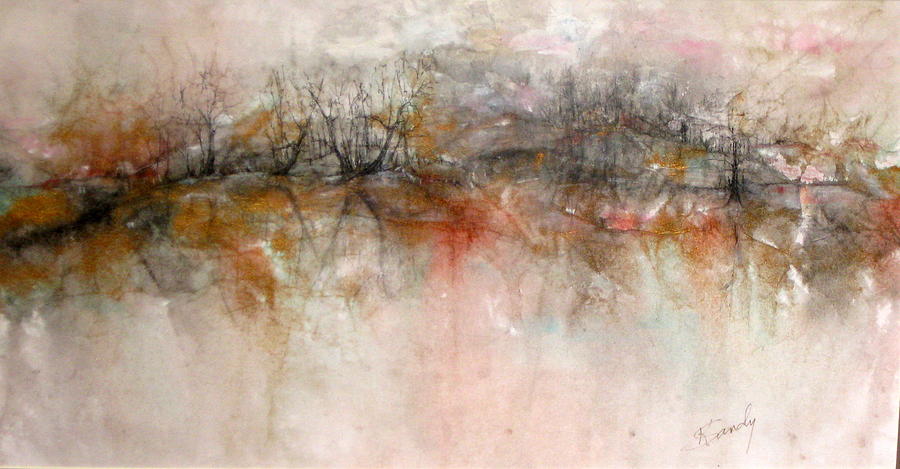 Abstract Painting - Misty Morning by Katey Sandy
