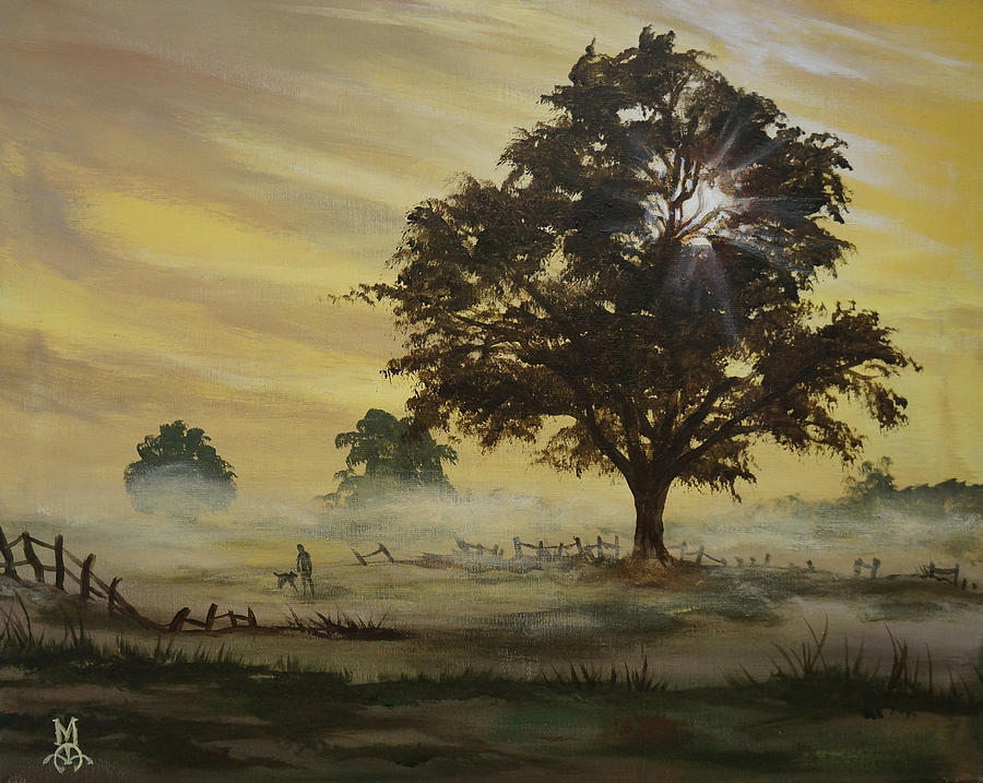 Misty Morning Painting by Marco Aguilar