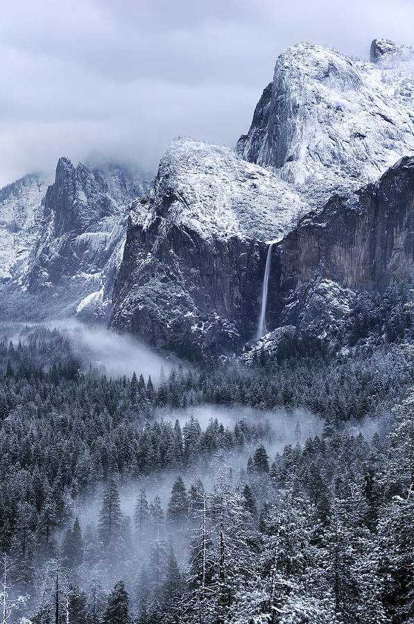 Misty Morning On Bridalveil Falls In Photograph by Rezus