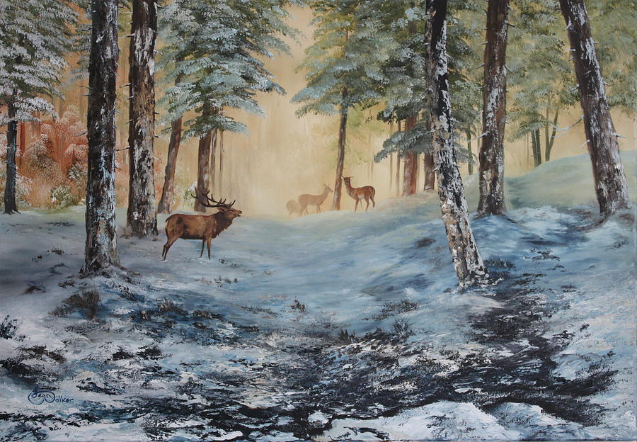 Misty Morning on Cannock Chase Painting by Jean Walker