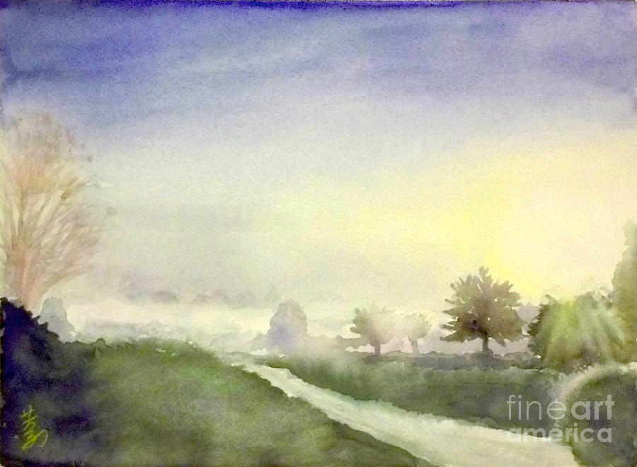 Misty Morning Painting by Yoshiko Mishina