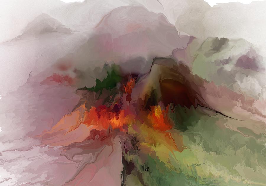 Misty Mountain Abstract Digital Art by David Lane