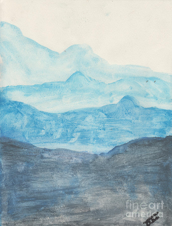 Misty Mountain Painting by David Jackson