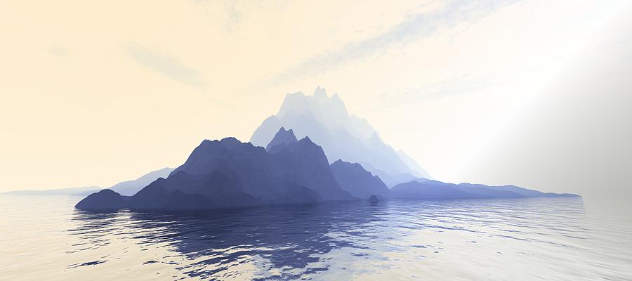 Mountain Digital Art - Misty Mountain by Magnus Hult