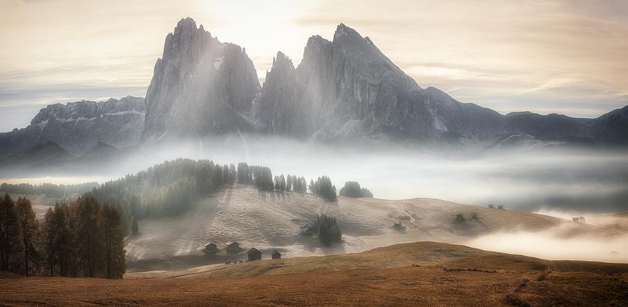 Tree Photograph - Misty Mountains by Stan Huang