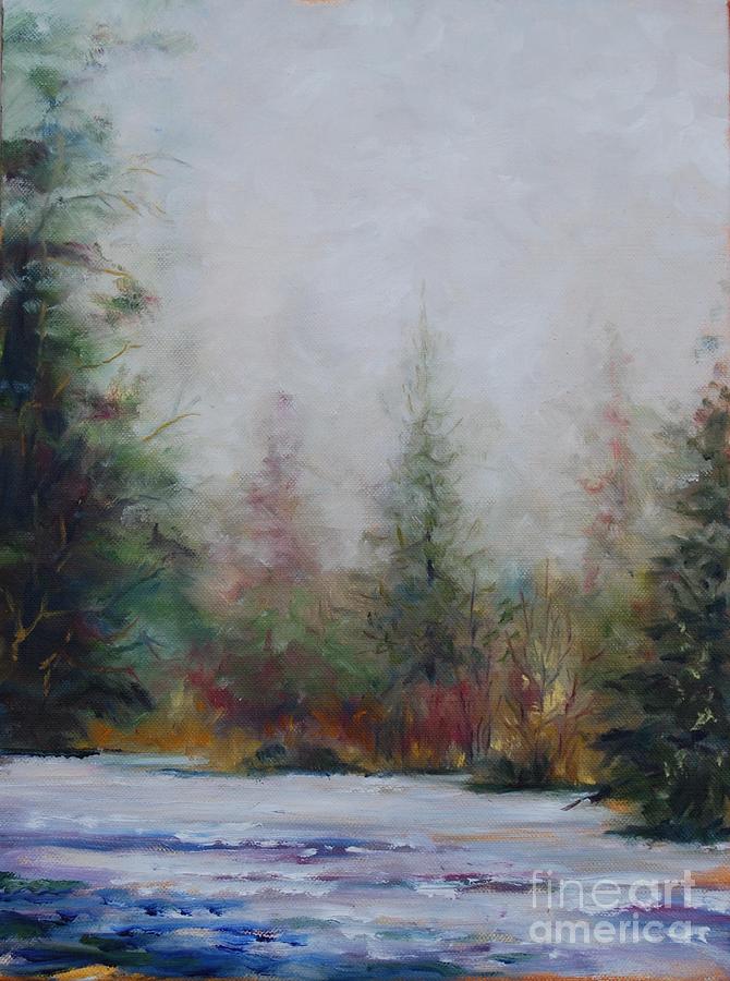 Misty River Painting by Frank Hoeffler - Fine Art America