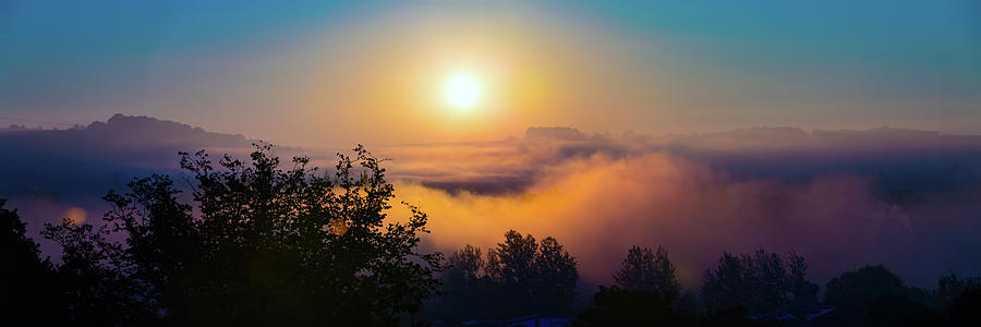 Misty Scene At Sunset Photograph by Wladimir Bulgar