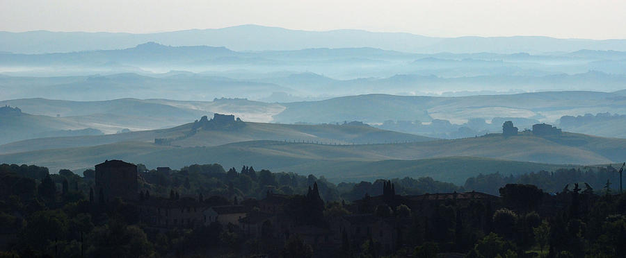 Misty Tuscan Morning Photograph by Elaine Walsh