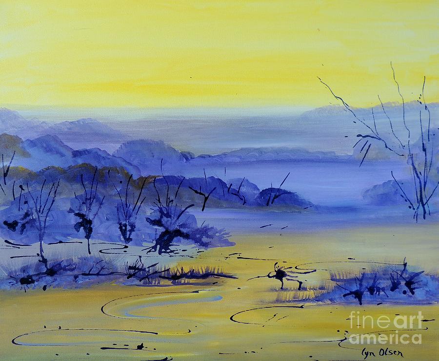 Misty Valley Painting by Lyn Olsen