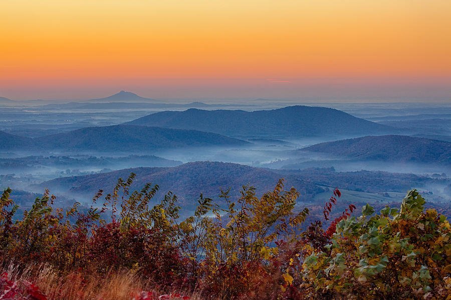 Misty Valley Sunrise - Autumn on the Blue Ridge Parkway Photograph by ...