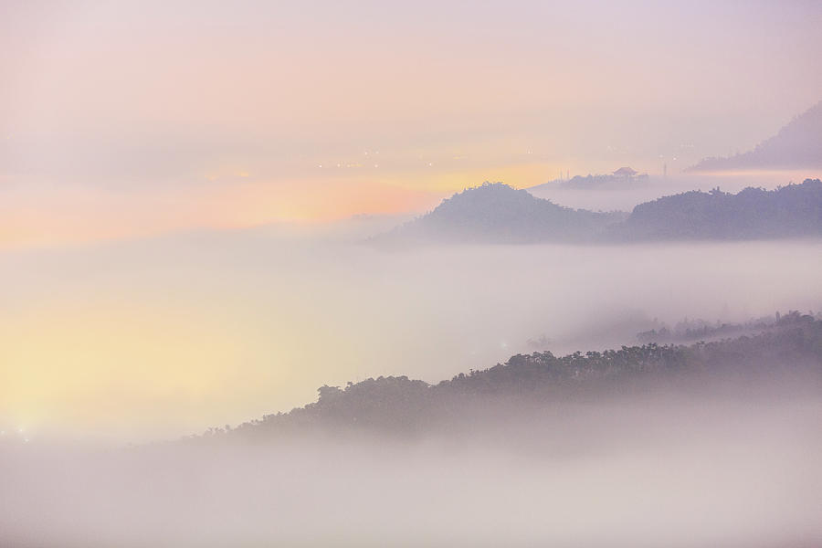 Misty Valley With Heavy Fog On It Photograph by Samyaoo