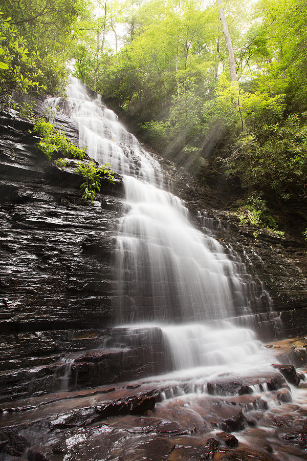 Misty Waterfall Photograph by Debra and Dave Vanderlaan - Fine Art America