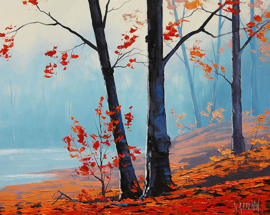 Misty Woodland Painting