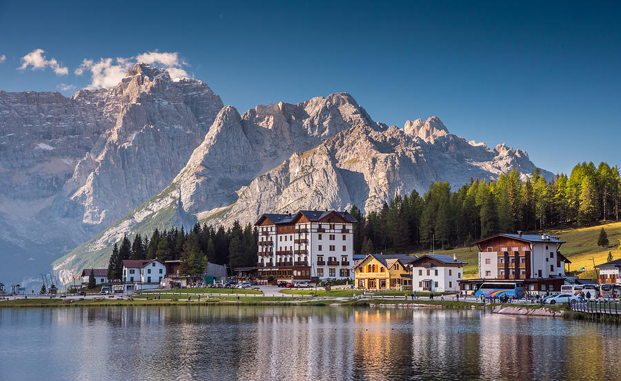 Misurina Lake in summer time , south tyrol ,dolomites , Italy Photograph by Arutthaphon Poolsawasd