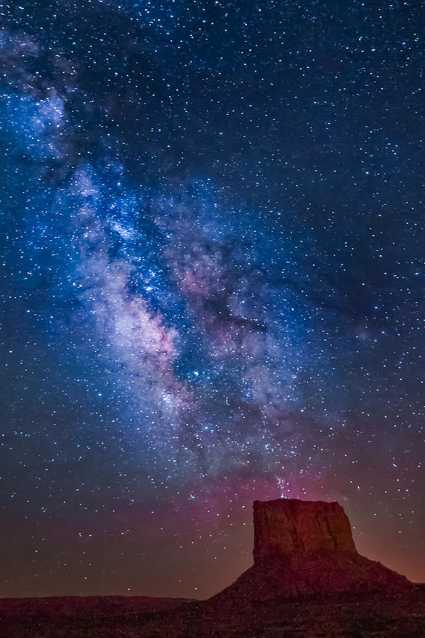 Mitchell Butte Milky Way Photograph by Joe Kopp