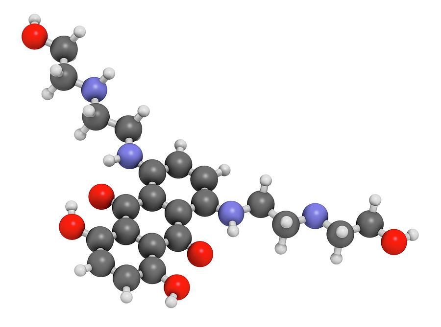 Mitoxantrone Cancer Drug Molecule by Science Photo Library