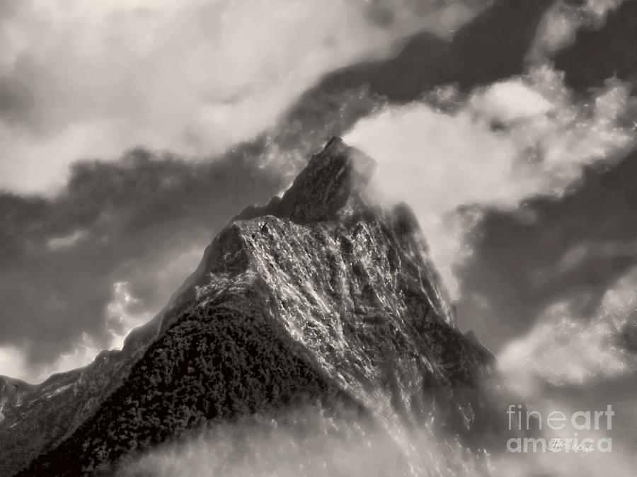 Mitre Peak in the Clouds Photograph by Jennie Breeze