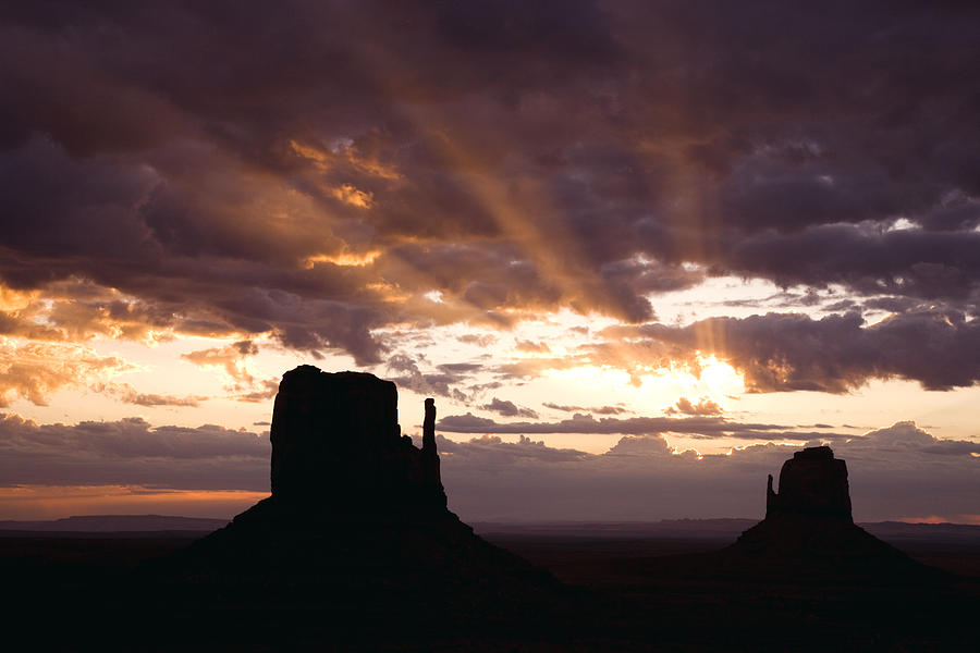 Mittens At Sunrise Monument Valley Photograph by Tom Vezo