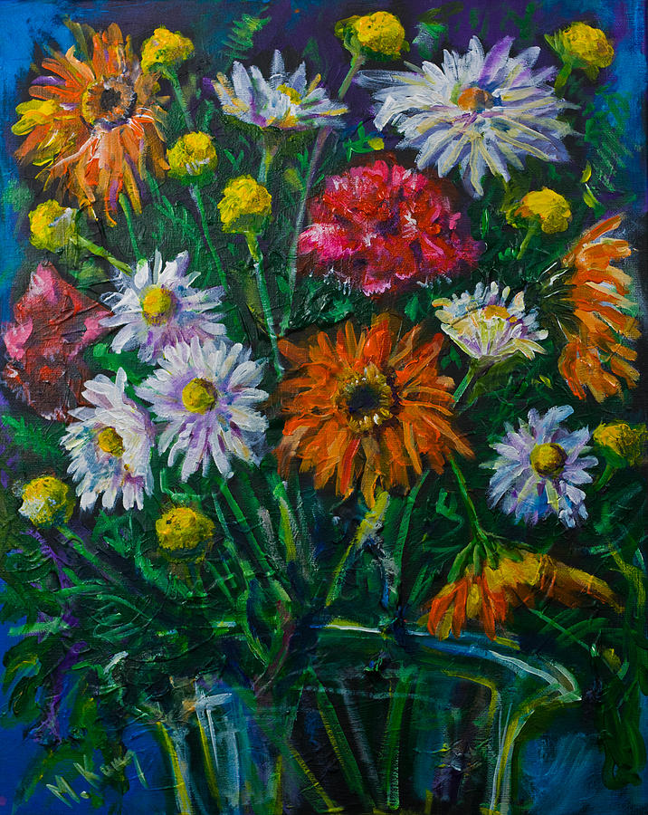 Mixed Flowers Painting by Maxim Komissarchik