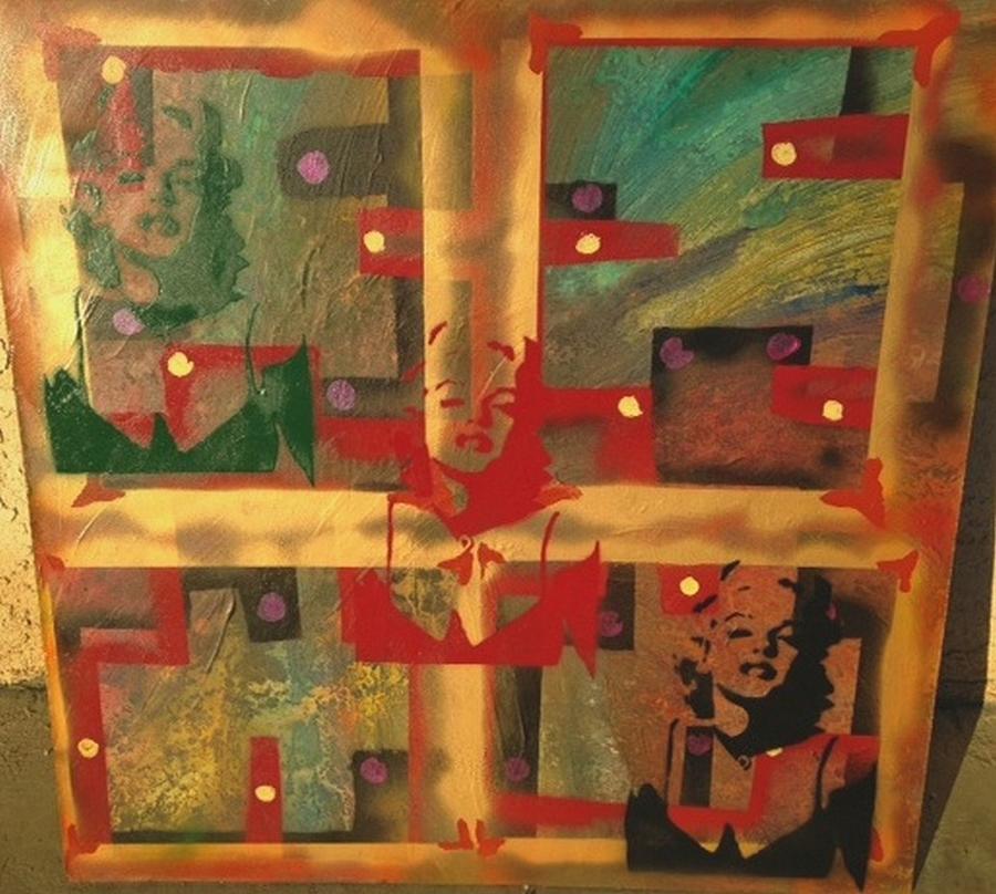 Andy Warhol Painting - Mixed Media Abstract Post Modern Art By Alfredo Garcia The Blond Bombshell 3 by Alfredo Garcia Andy Warhol Painting - Mixed Media Abstract Post Modern Art By Alfredo Garcia The Blond Bombshell 3 by Alfredo Garcia