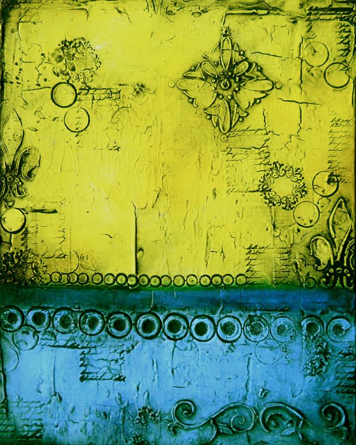 Mixed Media Textured Painting Painting by Laura Carter