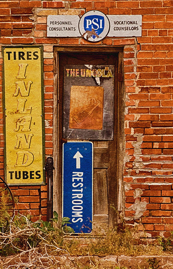 Sign Photograph - Mixed Messages by Priscilla Burgers