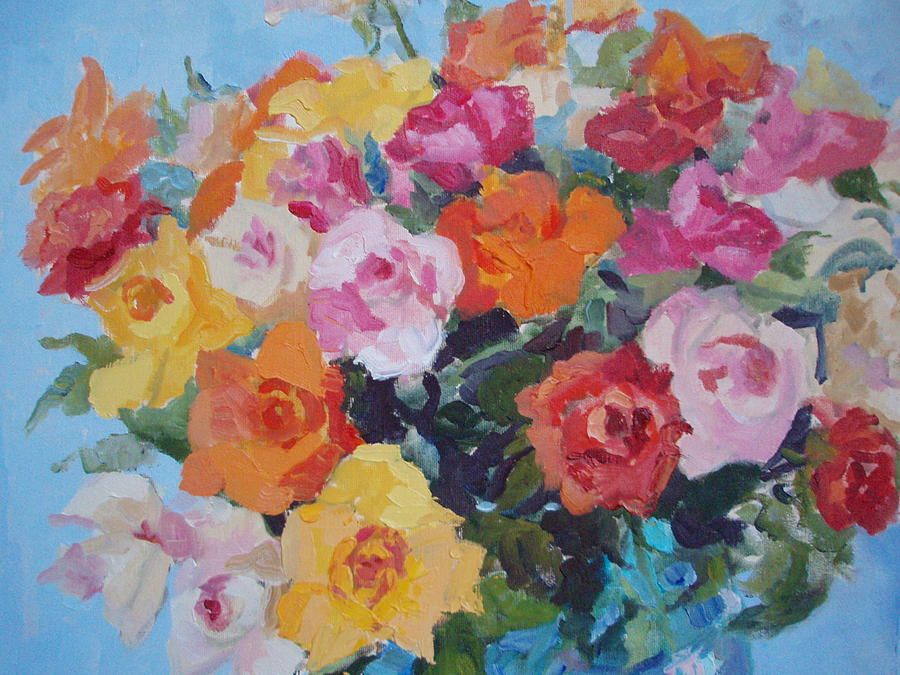 Mixed Roses Painting by Elinor Fletcher