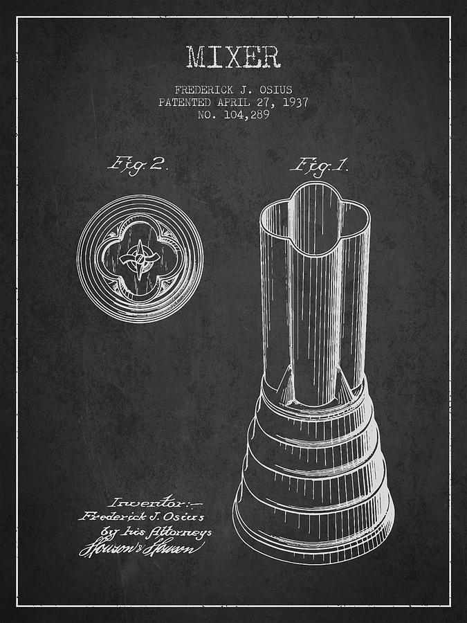 Mixer Patent From 1937 - Dark Digital Art