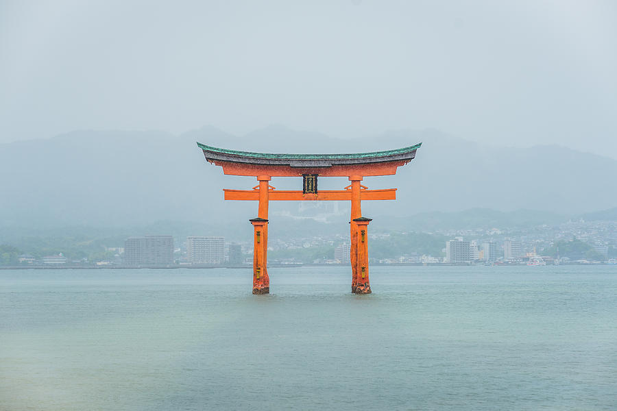 Miyajima giant torii gate in the sea Photograph by Yanis Ourabah
