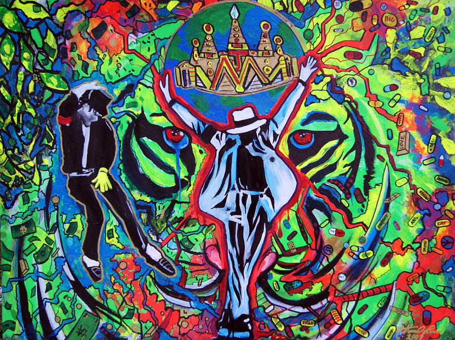 Michael Jackson Painting - MJ Tigers eyes by Lorinda Fore