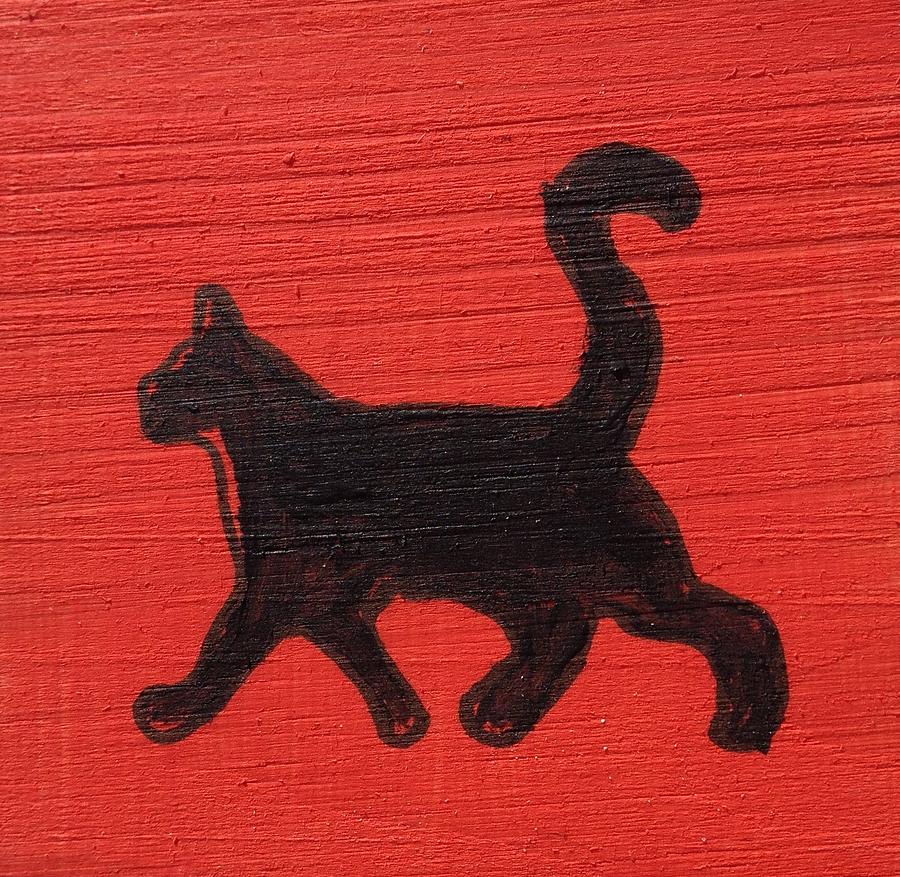 Cat Painting - Mkgnao  by Roger Cummiskey