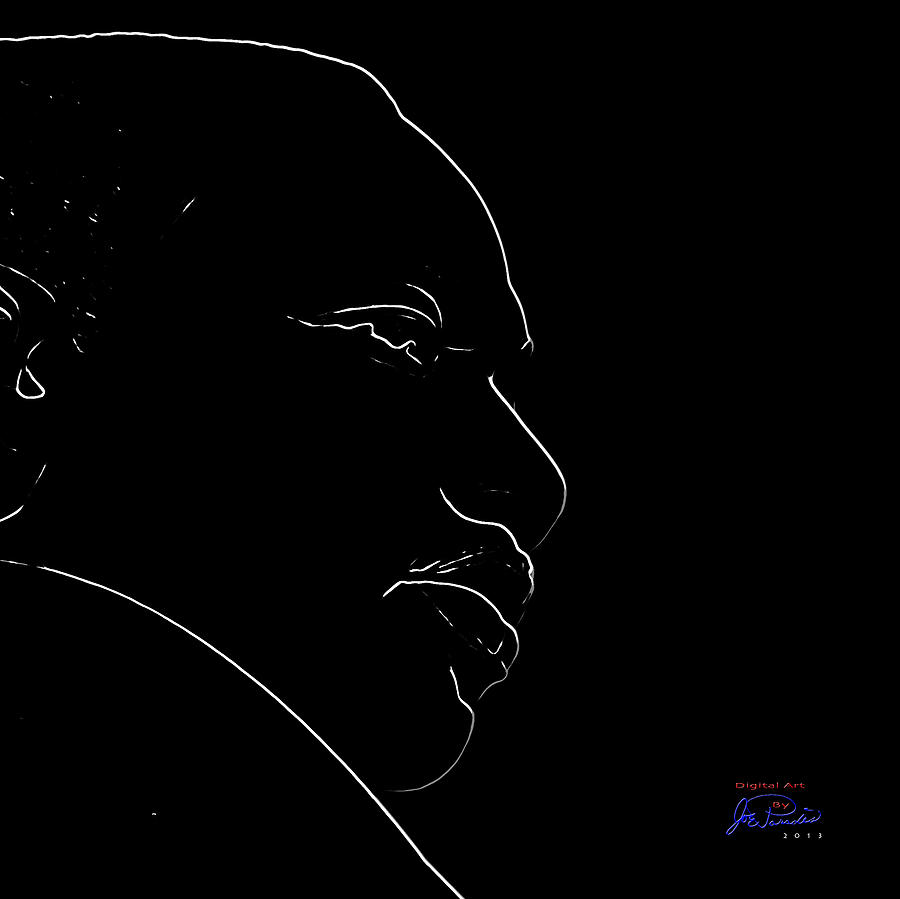 MLK Silhouette Digital Art by Joe Paradis