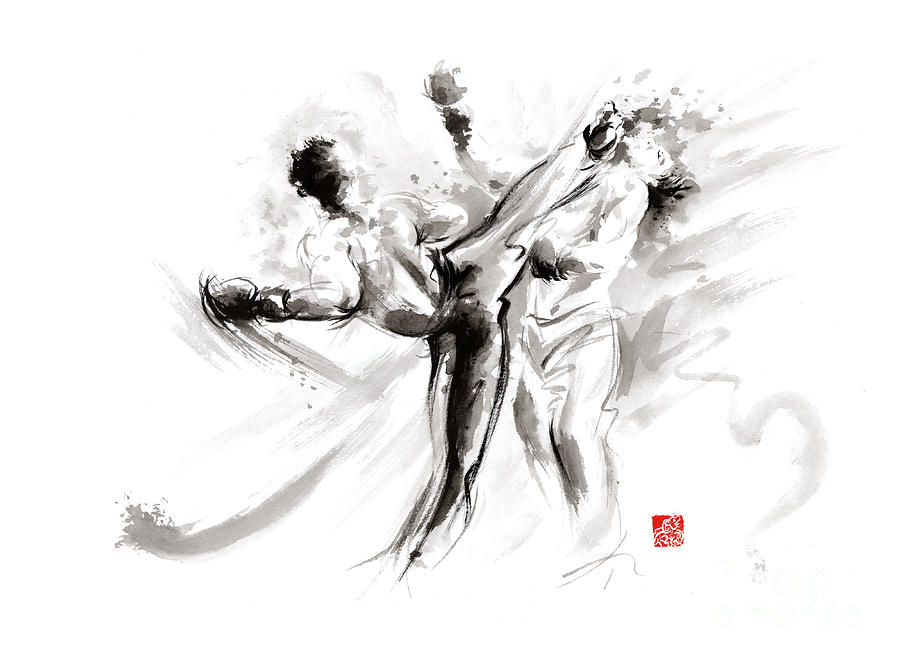 MMA martial arts Painting by Mariusz Szmerdt