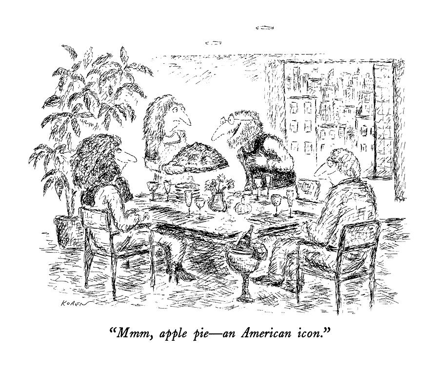 Mmm, Apple Pie - An American Icon Drawing by Edward Koren