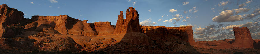 Moab Cliffs Panorama Photograph by Greg Wells