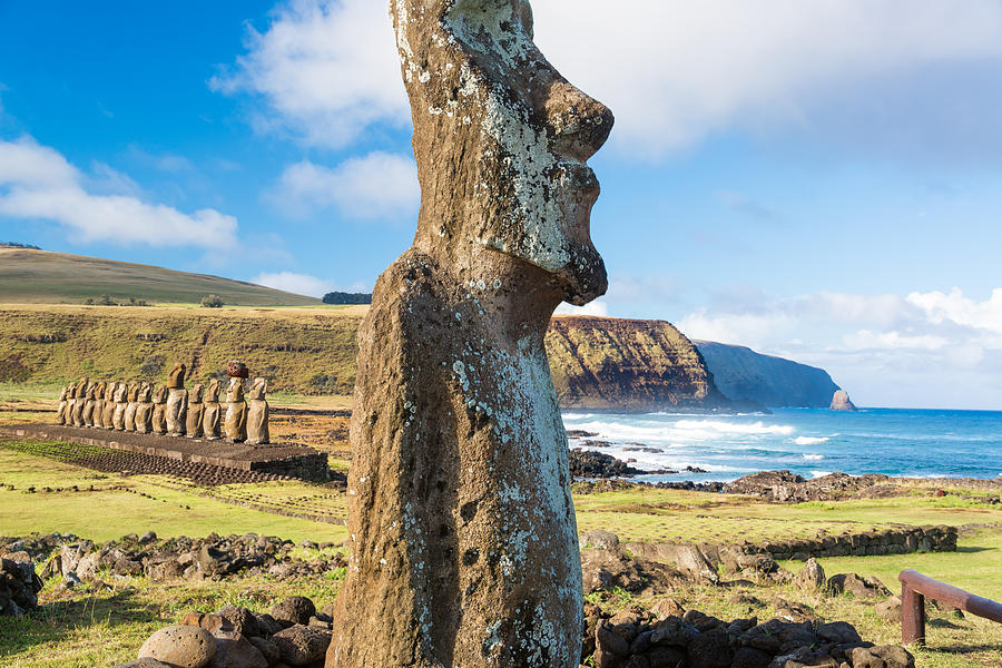 Moai at Ahu Tongariki Photograph by Jess Kraft