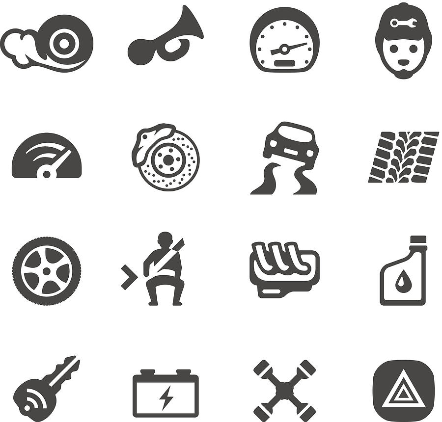 Mobico icons - Auto parts Drawing by Lushik