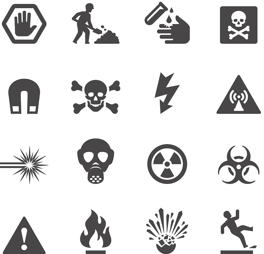 Mobico icons - Hazard and Warning Drawing by Lushik