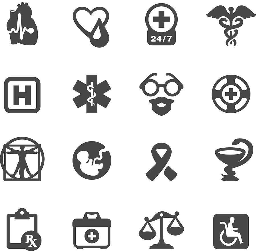 Mobico icons - Medical Symbols Drawing by Lushik